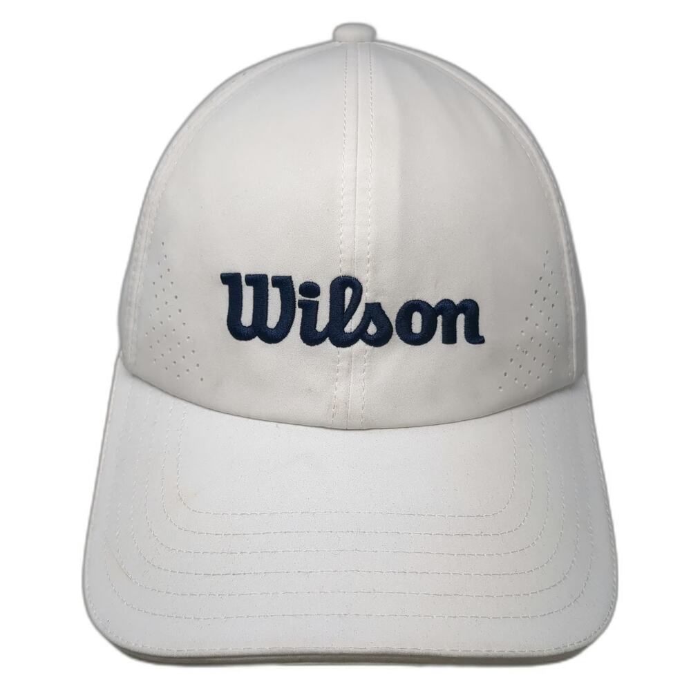 Wilson Baseball Cap White Blue One Size Slideback Perforated Performance Hat